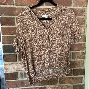 Floral Button-Up Blouse